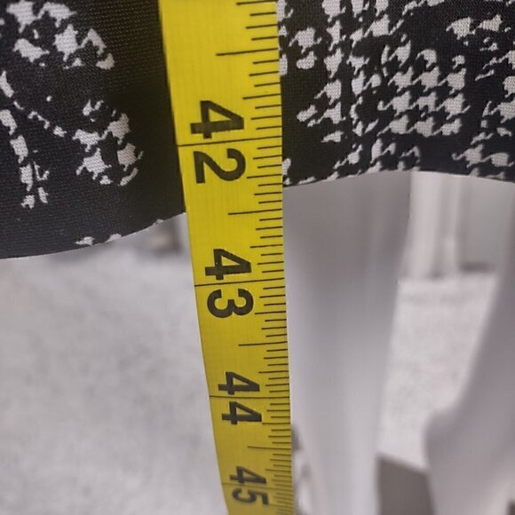 Connected Apparel Womens Embroidered Black, White Print Midi Sheath Dress Size 6 - Picture 6 of 10